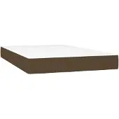 vidaXL Pocketveringmatras, medium, donkerbruin, 120x200x20 cm, stof