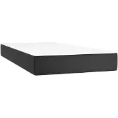vidaXL - Pocketveringmatras - 80x200x20 - cm - kunstleer - zwart