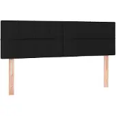 vidaXL Hoofdborden 144x5x78/88 cm stof zwart