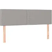 vidaXL Hoofdborden 144x5x78/88 cm stof lichtgrijs