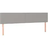 vidaXL Hoofdborden 180x5x78/88 cm stof lichtgrijs
