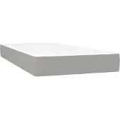 vidaXL - Pocketveringmatras - 90x200x20 - cm - stof - lichtgrijs