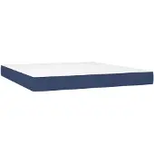 vidaXL Pocketveringmatras, medium, blauw, 160x200x20 cm, stof