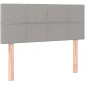 vidaXL Hoofdbord 100 x 5 x 78/88 cm stof lichtgrijs