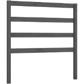 vidaXL Hoofdbord 95x4x100 cm massief grenenhout grijs