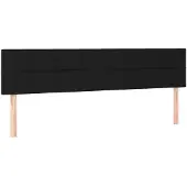 vidaXL Hoofdborden 200x5x78/88 cm stof zwart