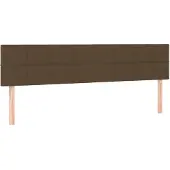vidaXL Hoofdborden 180x5x78/88 cm stof donkerbruin