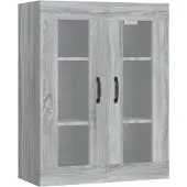 vidaXL Bovenkast 69,5x34x90 cm grijs sonoma eikenkleurig