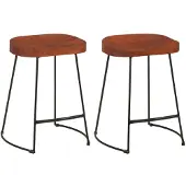 vidaXL Barkrukken 2 st Gavin 45x38x53 cm massief mangohout