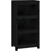 vidaXL Boekenkast 50x35x97 cm massief grenenhout zwart