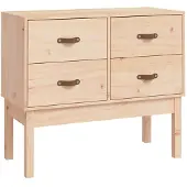 vidaXL Wandkast 90x40x78 cm massief grenenhout
