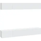 vidaXL Tv-wandmeubels 4 st 100x30x30 cm wit