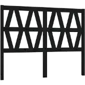vidaXL Hoofdbord 166x4x100 cm massief grenenhout zwart