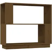 vidaXL Boekenkast/kamerscherm 80x25x70 cm massief hout honingbruin