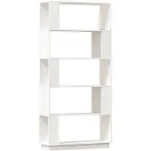 vidaXL Boekenkast/kamerscherm 80x25x163,5 cm massief grenenhout wit