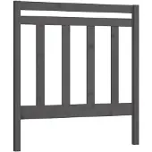 vidaXL Hoofdbord 95x4x100 cm massief grenenhout grijs