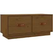 vidaXL Tv-meubel 80x34x35 cm massief grenenhout honingbruin