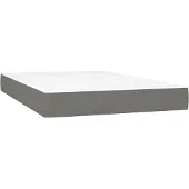 vidaXL Pocketveringmatras, medium, donkergrijs, 120x200x20 cm, stof