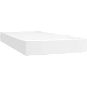 vidaXL Pocketveringmatras, medium, wit, 90x200x20 cm, kunstleer