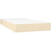 vidaXL Pocketveringmatras, middenhard, crème, 100x200x20 cm, stof