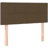 vidaXL Hoofdbord 100x5x78/88 cm stof donkerbruin