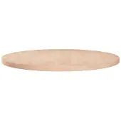 vidaXL Tafelblad rond Ø80x2,5 cm onbehandeld massief eikenhout