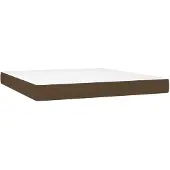 vidaXL - Pocketveringmatras - 160x200x20 - cm - stof - donkerbruin