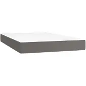 vidaXL Pocketveringmatras medium 120x200x20 cm kunstleer grijs