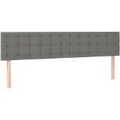 vidaXL Hoofdborden 160x5x78/88 cm stof donkergrijs