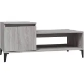 vidaXL Salontafel 100x50x45 cm bewerkt hout grijs sonoma