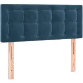 vidaXL Hoofdbord 100x5x78/88 cm fluweel donkerblauw