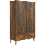 vidaXL Hoge kast 70x31x115 cm bewerkt hout gerookt eikenkleurig