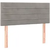 vidaXL Hoofdbord 80x5x78/88 cm fluweel lichtgrijs
