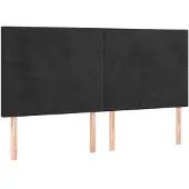 vidaXL Hoofdbord zwart 180x5x118/128 cm fluweel