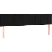 vidaXL Hoofdborden 160x5x78/88 cm fluweel zwart