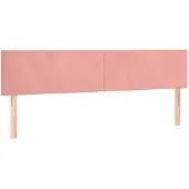 vidaXL Hoofdborden 160x5x78/88 cm fluweel roze