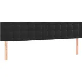 vidaXL Hoofdborden 180x5x78/88 cm fluweel zwart