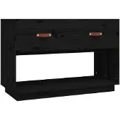 vidaXL Tv-meubel 90x40x60 cm massief grenenhout zwart