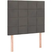 vidaXL Hoofdbord donkergrijs 100x5x118/128 cm Fluweel