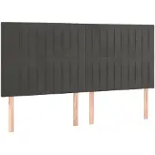 vidaXL Hoofdbord donkergrijs 160x5x118/128 cm Fluweel