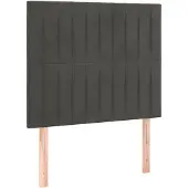 vidaXL Hoofdbord donkergrijs 80x5x118/128 cm Fluweel
