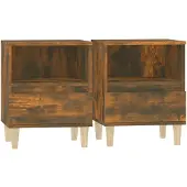vidaXL Nachtkastjes 2 st 40x35x50 cm gerookt eikenkleurig