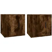 vidaXL Tv-wandmeubels 2 st 40x34,5x40 cm gerookt eikenkleurig