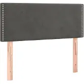 vidaXL Hoofdbord 80x5x78/88 cm fluweel donkergrijs