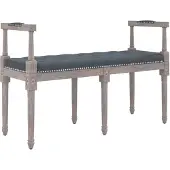 vidaXL Bankje 110x40x70 cm fluweel donkergrijs