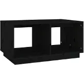vidaXL Salontafel 80x50x40 cm massief grenenhout zwart
