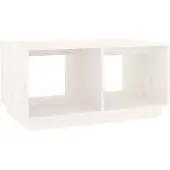 vidaXL Salontafel 80x50x40 cm massief grenenhout wit
