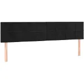 vidaXL Hoofdborden 180x5x78/88 cm fluweel zwart