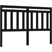 DKD Home Decor Hoofdbord 146x4x100 cm massief grenenhout zwart
