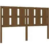vidaXL Hoofdbord 155,5x4x100 cm massief grenenhout honingbruin